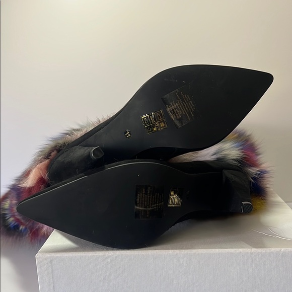 Jeffrey Campbell Maze Genuine Rabbit Fur Knee High Boot - Picture 3 of 5